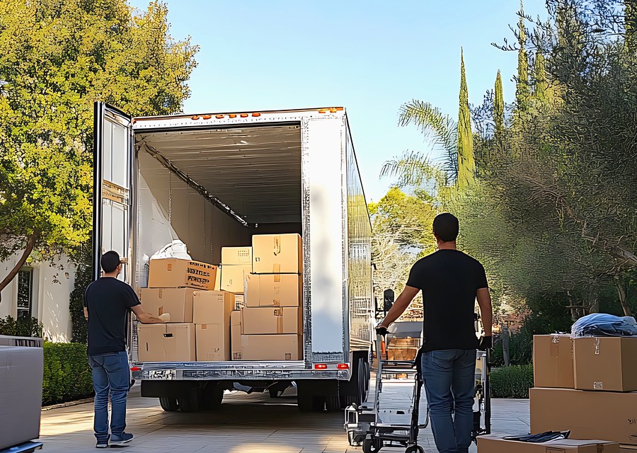 Movers loading a truck in Salem, Oregon