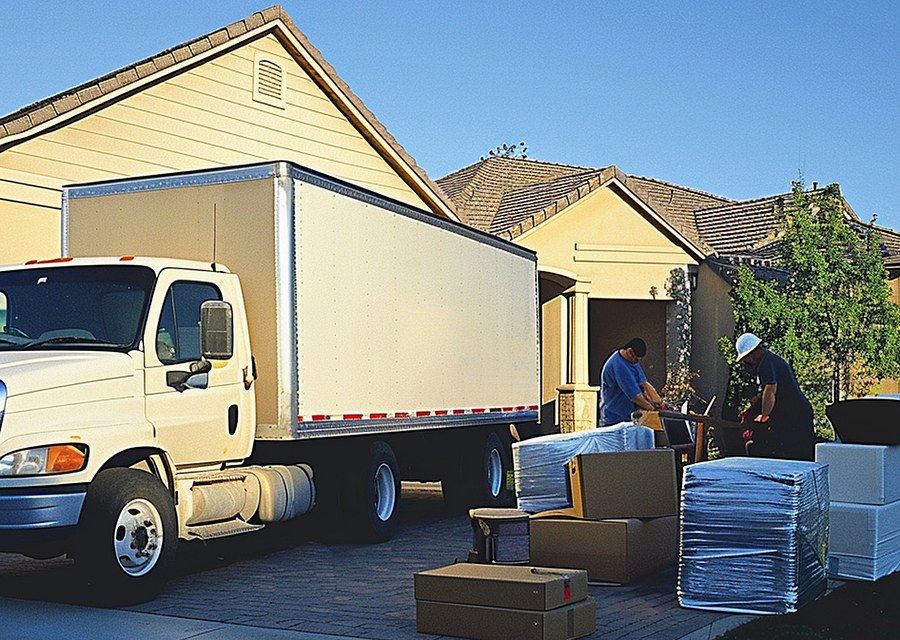 Movers loading a truck in Richmond, Virginia