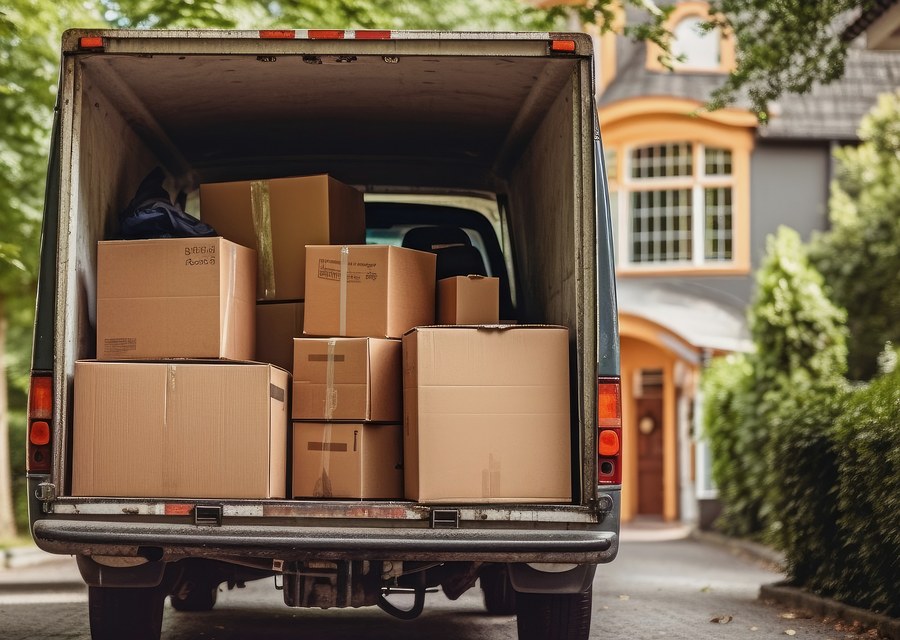 Movers loading a truck in Dover, Delaware