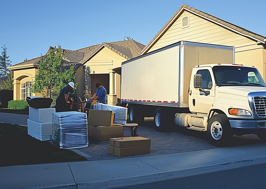 Movers loading a truck in Reno, Nevada