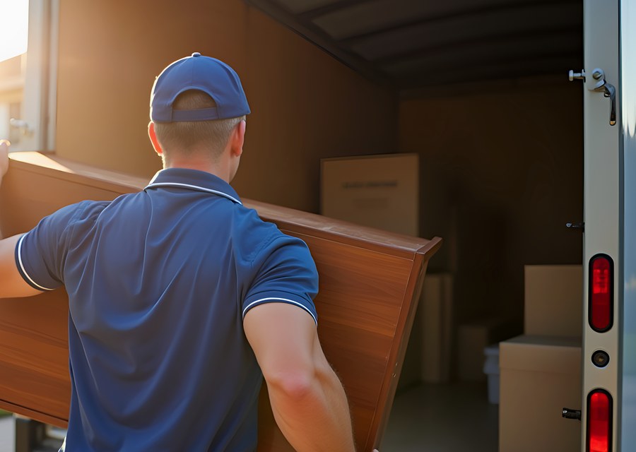 Movers loading a truck in Winston-Salem, North Carolina