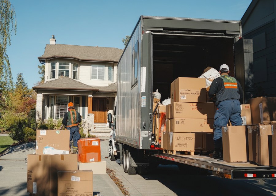 Movers loading a truck in Frederick, Maryland