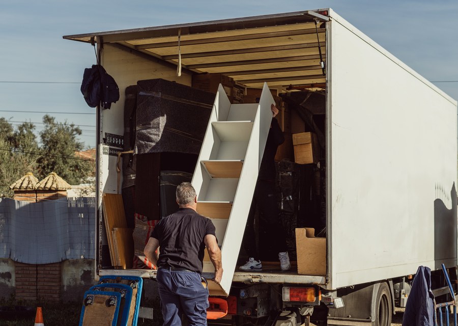 Movers loading a truck in Tacoma, Washington