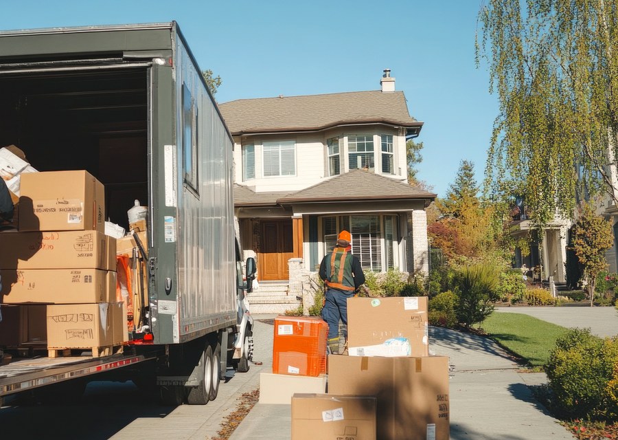 Movers loading a truck in Salem, Oregon