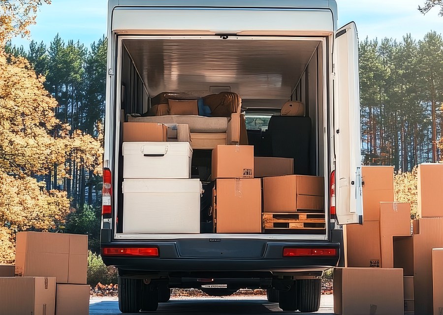 Movers loading a truck in Evansville, Indiana