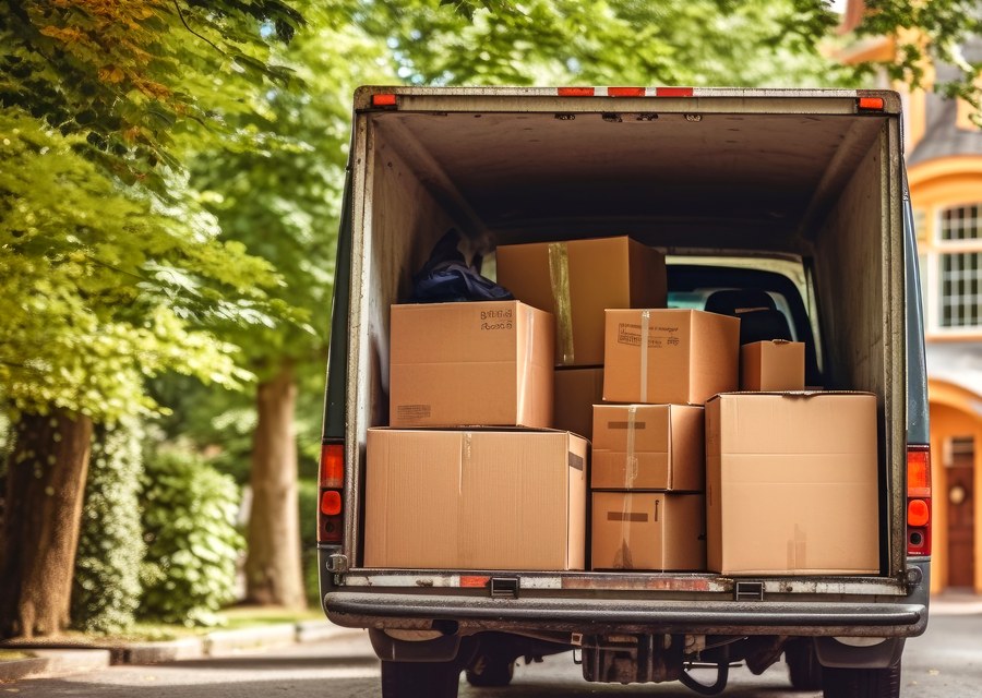 Movers loading a truck in Baton Rouge, Louisiana