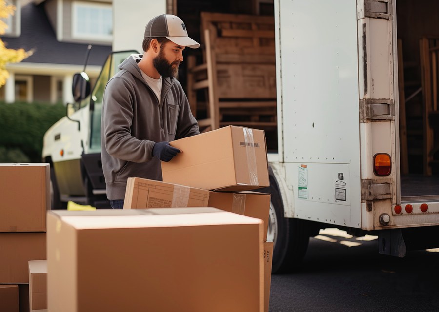 Movers loading a truck in Hillsboro, Oregon