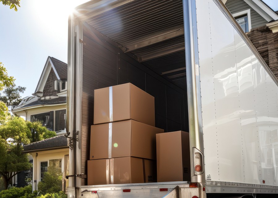 Movers loading a truck in Norfolk, Virginia
