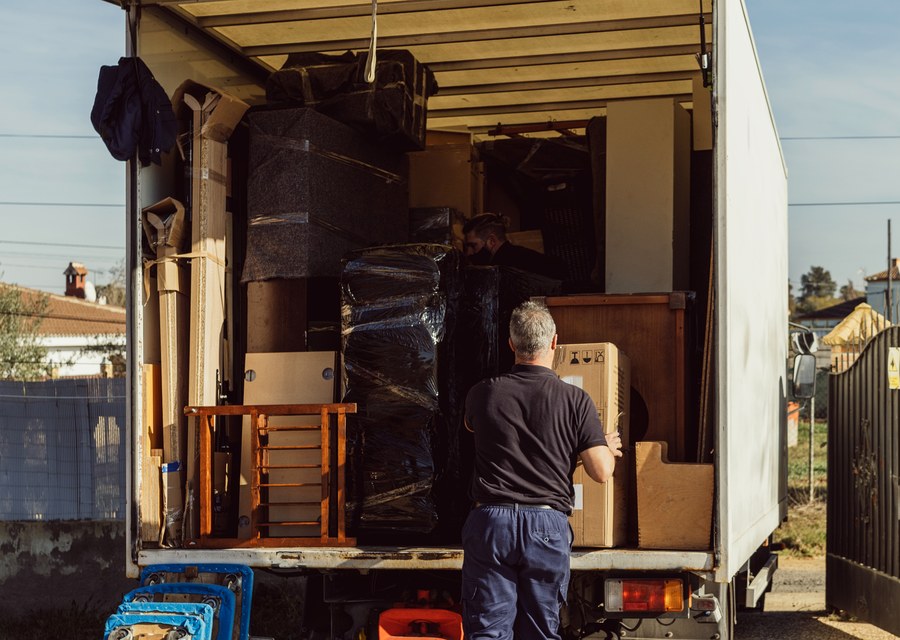 Movers loading a truck in Memphis, Tennessee