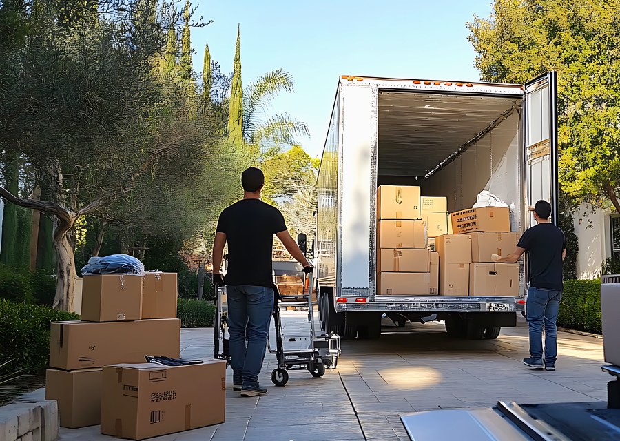 Movers loading a truck in Richmond, Virginia