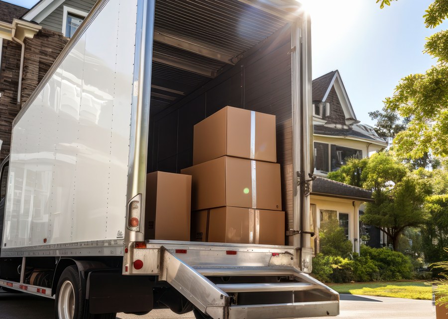 Movers loading a truck in Green Bay, Wisconsin