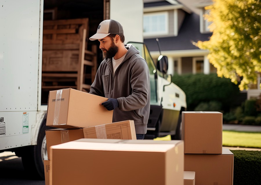 Movers loading a truck in Las Cruces, New Mexico