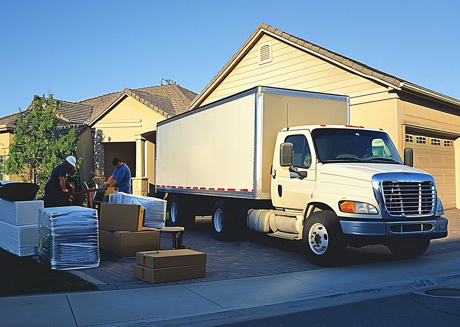 Movers loading a truck in Salt Lake City, Utah