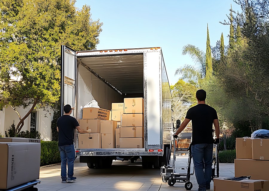 Movers loading a truck in Middletown, Delaware