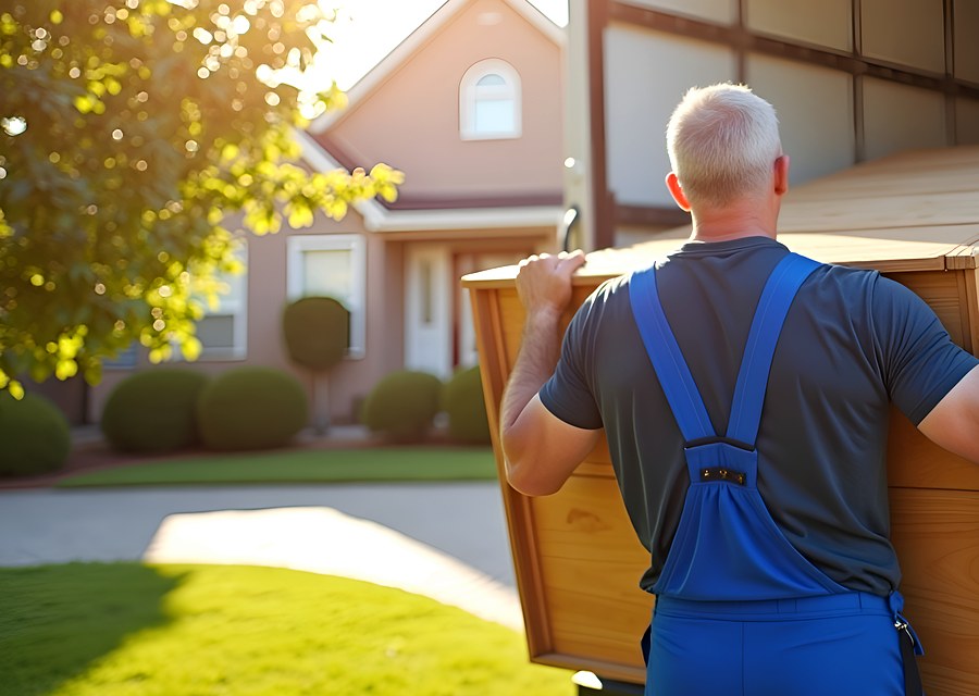 Movers loading a truck in Cedar Rapids, Iowa