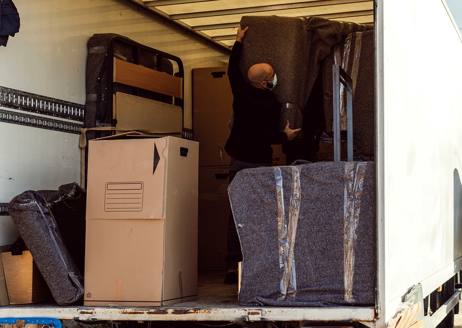 Movers loading a truck in Frederick, Maryland