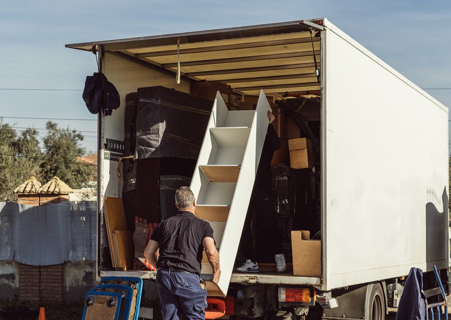 Movers loading a truck in Joliet, Illinois