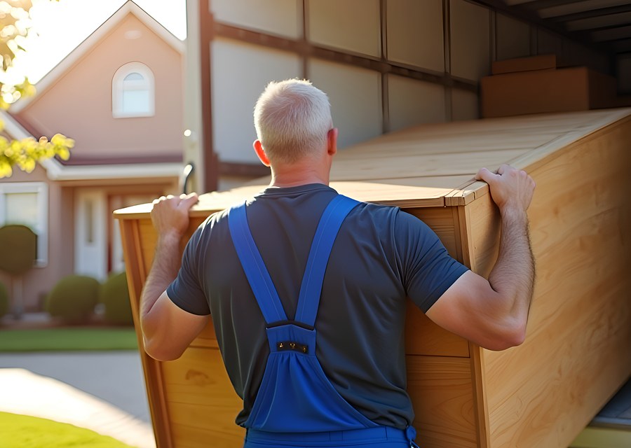 Movers loading a truck in Tuscaloosa, Alabama