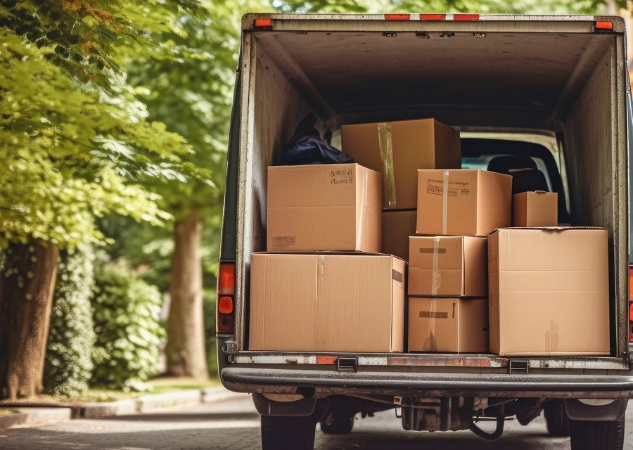 Movers loading a truck in Kansas City, Kansas