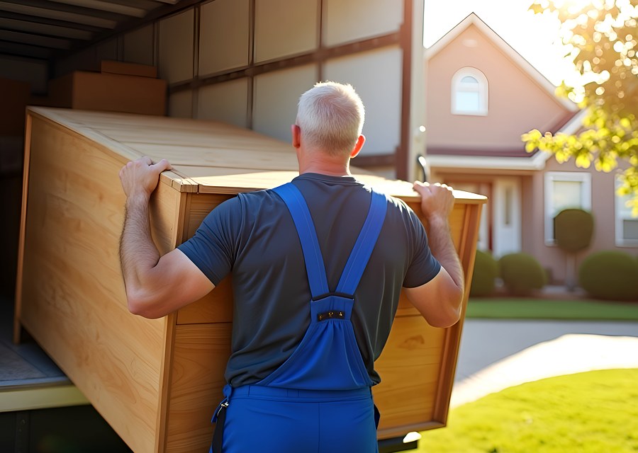 Movers loading a truck in New York, New York