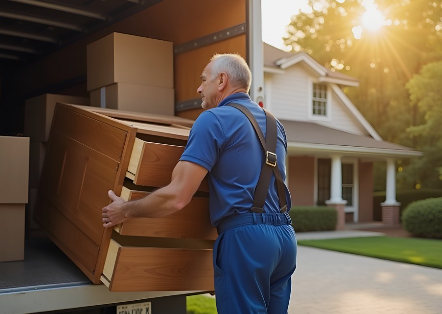 Movers loading a truck in Springfield, Missouri