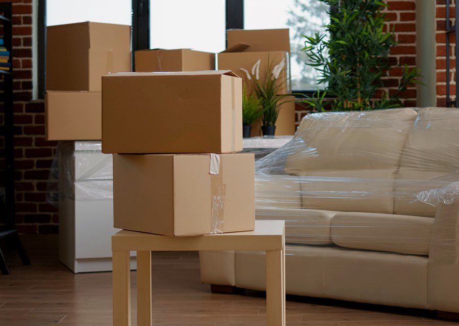 Movers loading a truck in St Paul, Minnesota