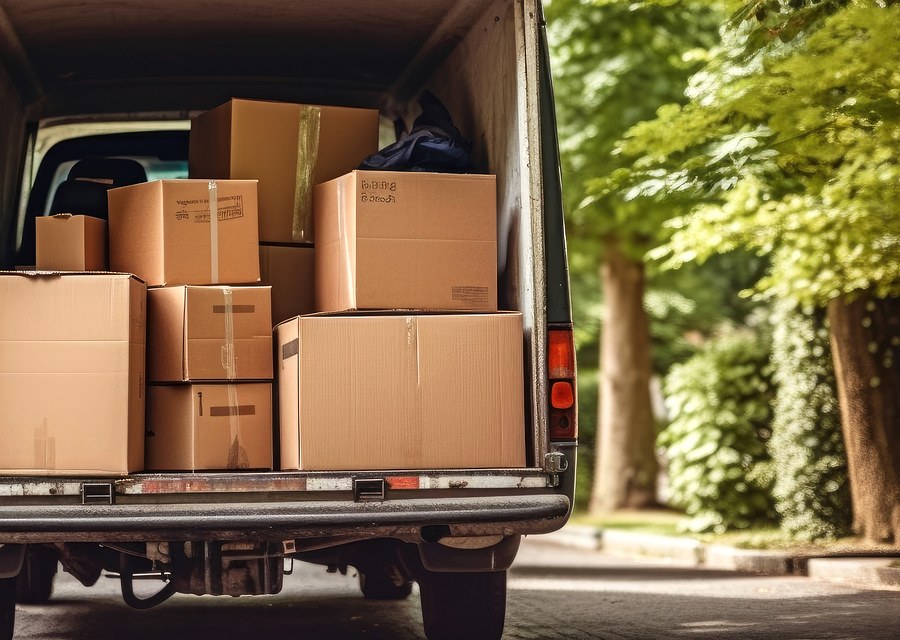 Movers loading a truck in Providence, Rhode Island