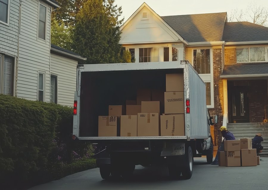Movers loading a truck in Augusta, Georgia