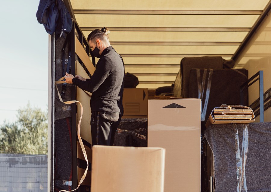 Movers loading a truck in Reno, Nevada