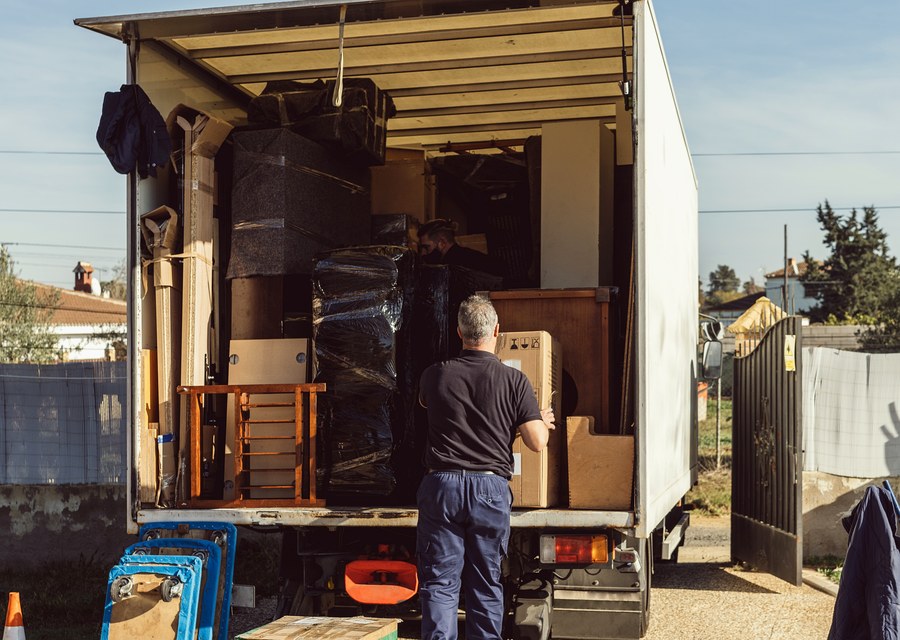 Movers loading a truck in Minneapolis, Minnesota