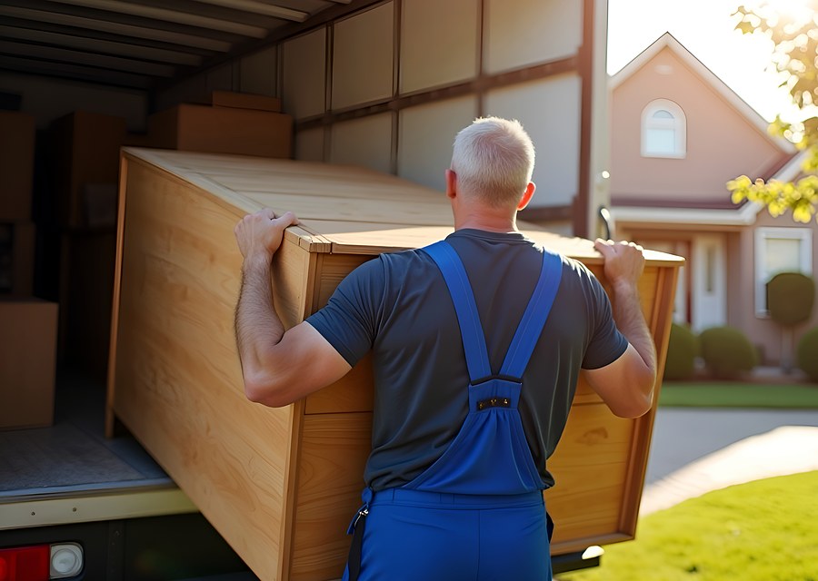 Movers loading a truck in Mobile, Alabama