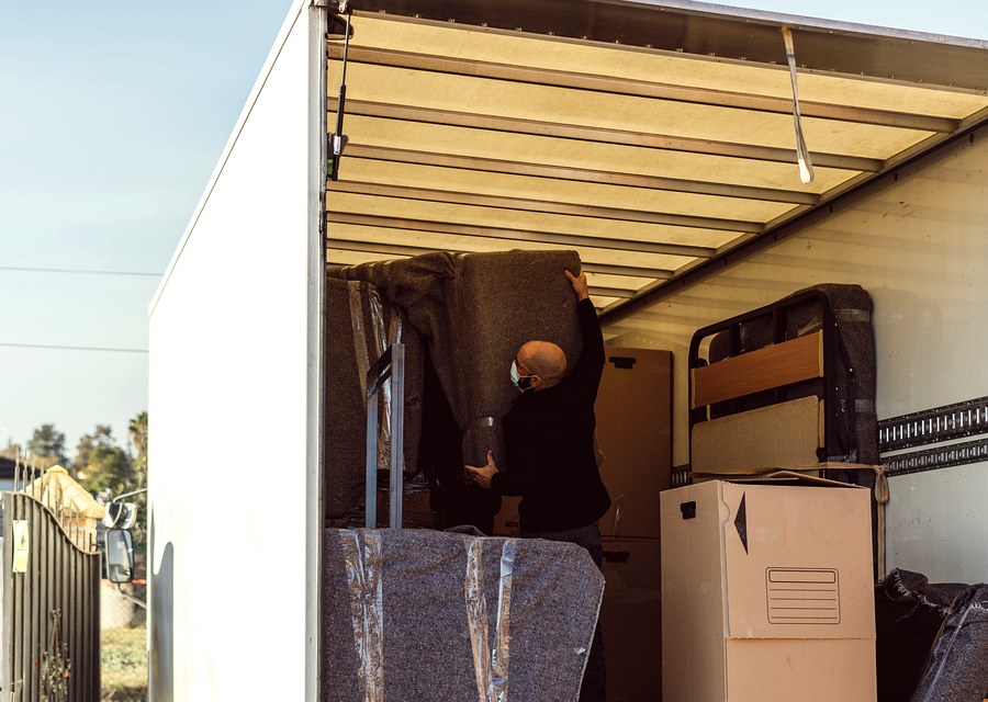Movers loading a truck in Columbus, Georgia