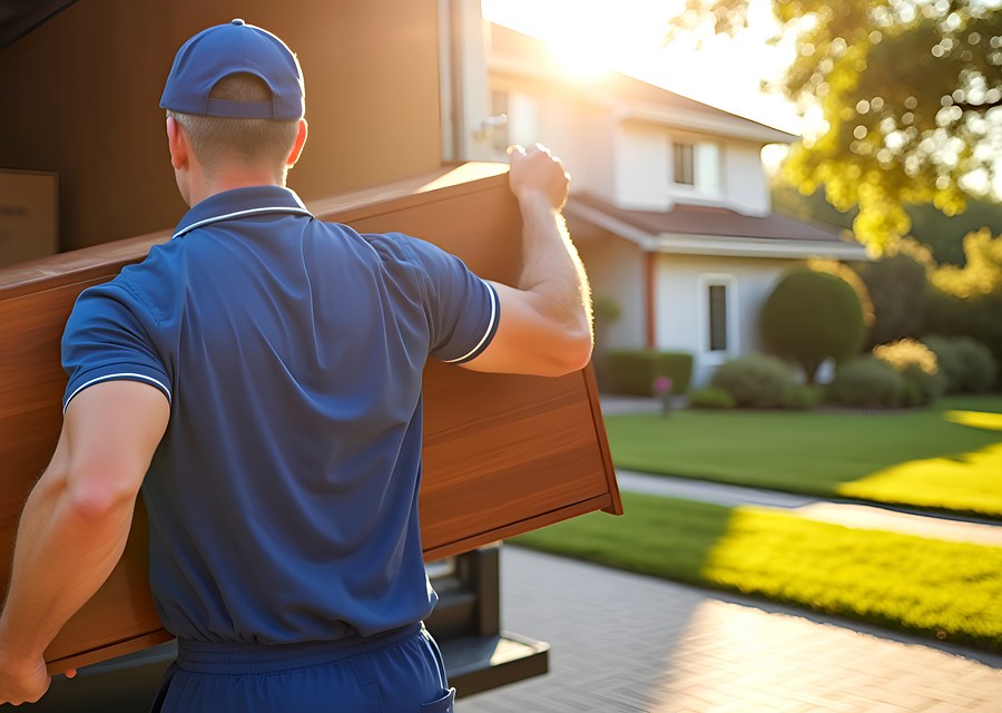 Movers loading a truck in Lakewood, Colorado