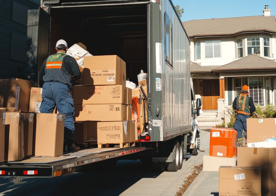 Movers loading a truck in Fort Wayne, Indiana