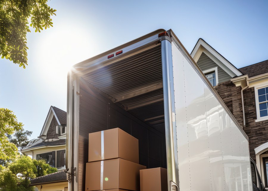 Movers loading a truck in Overland Park, Kansas