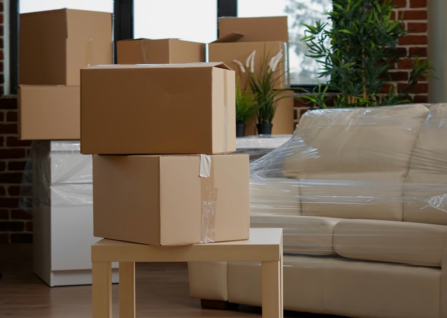 Movers loading a truck in Raytown, Missouri