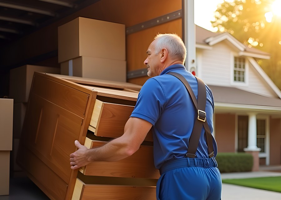 Movers loading a truck in Las Vegas, Nevada