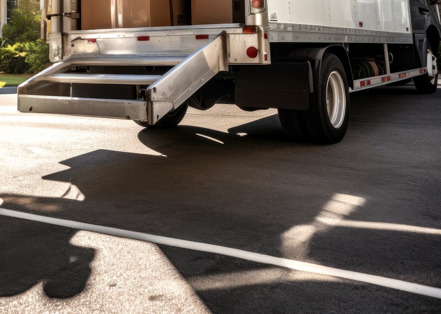 Packed moving truck ready for cross-country transport
