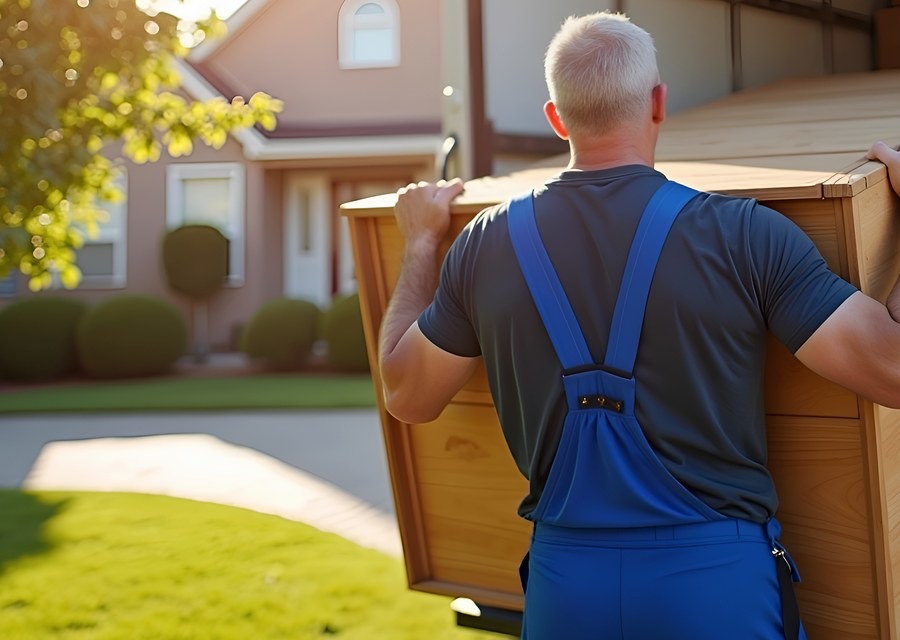 Packed moving truck ready for cross-country transport
