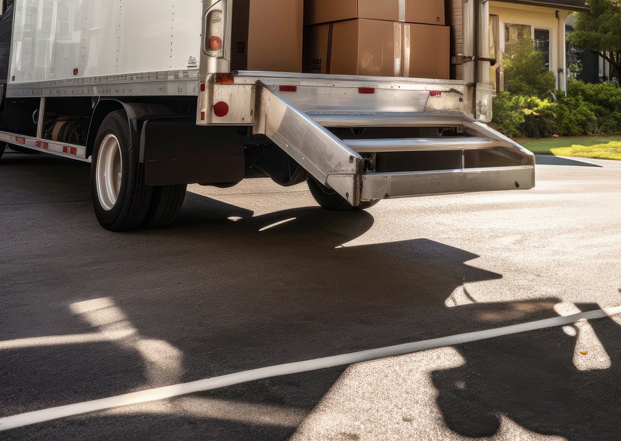 Packed moving truck ready for cross-country transport