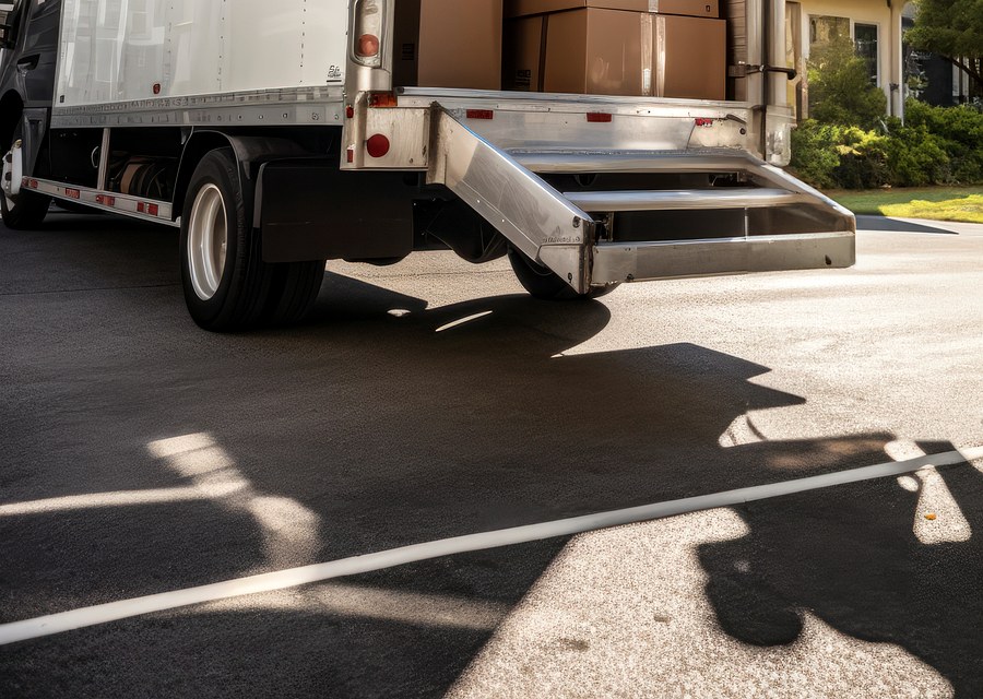 Packed moving truck ready for cross-country transport