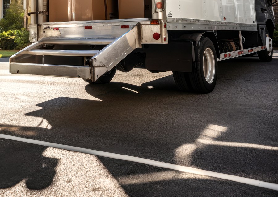 Packed moving truck ready for cross-country transport