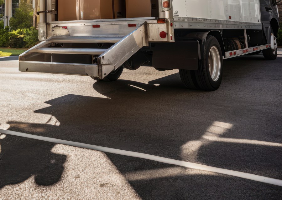 Packed moving truck ready for cross-country transport