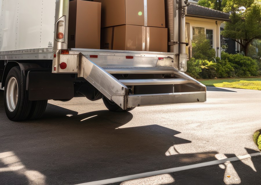 Packed moving truck ready for cross-country transport