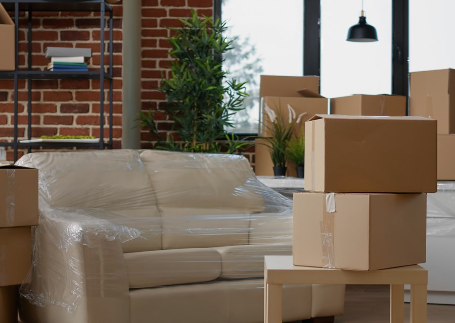 Furniture being moved by professional crew