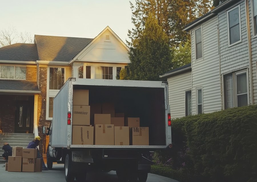 Furniture being moved by professional crew