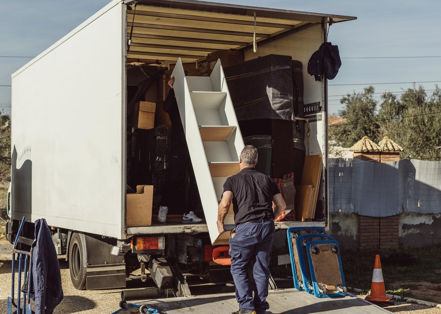 Furniture being moved by professional crew