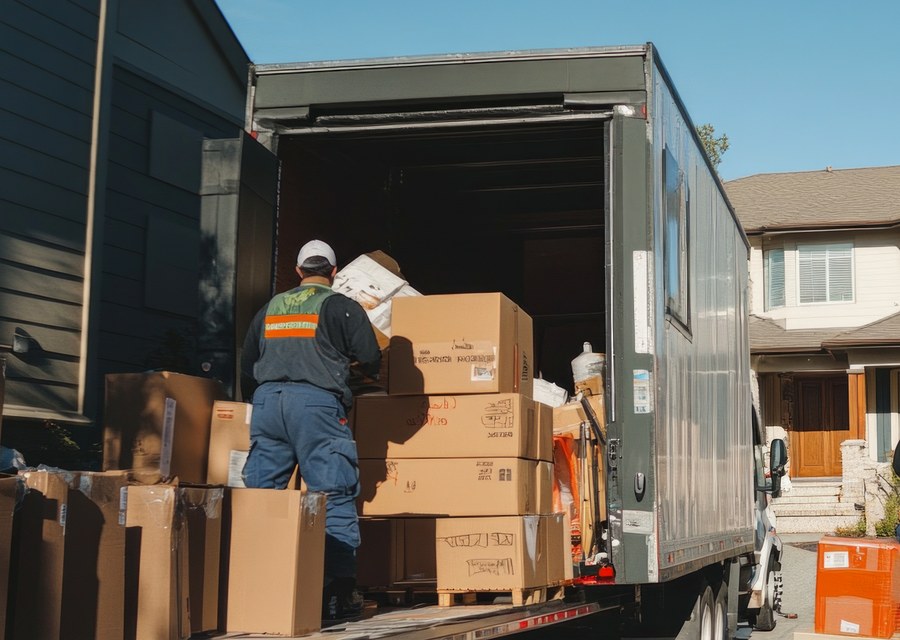 Furniture being moved by professional crew