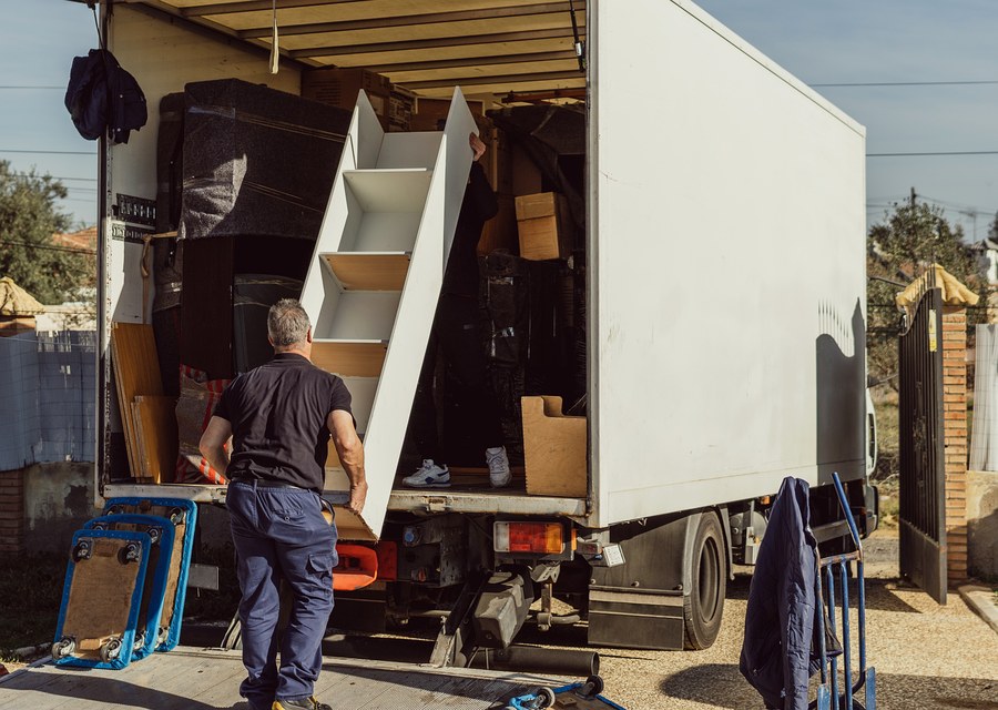Furniture being moved by professional crew
