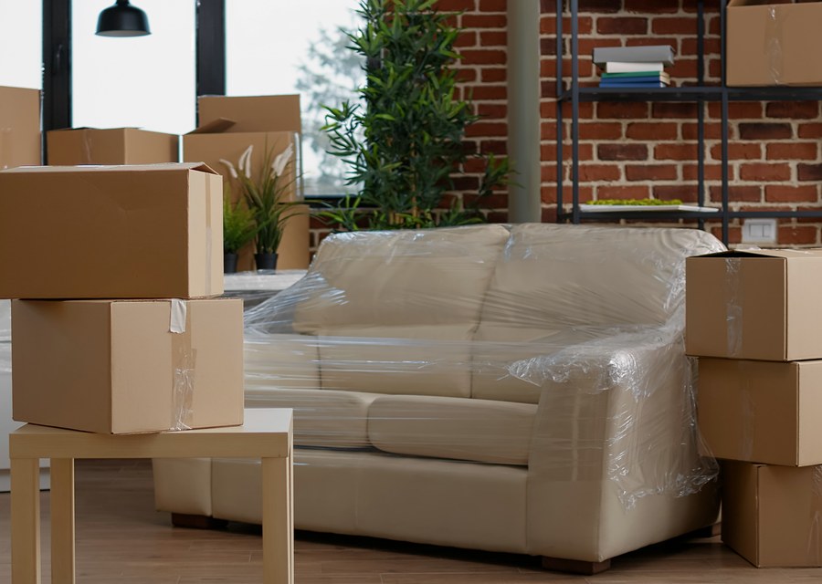 Furniture being moved by professional crew